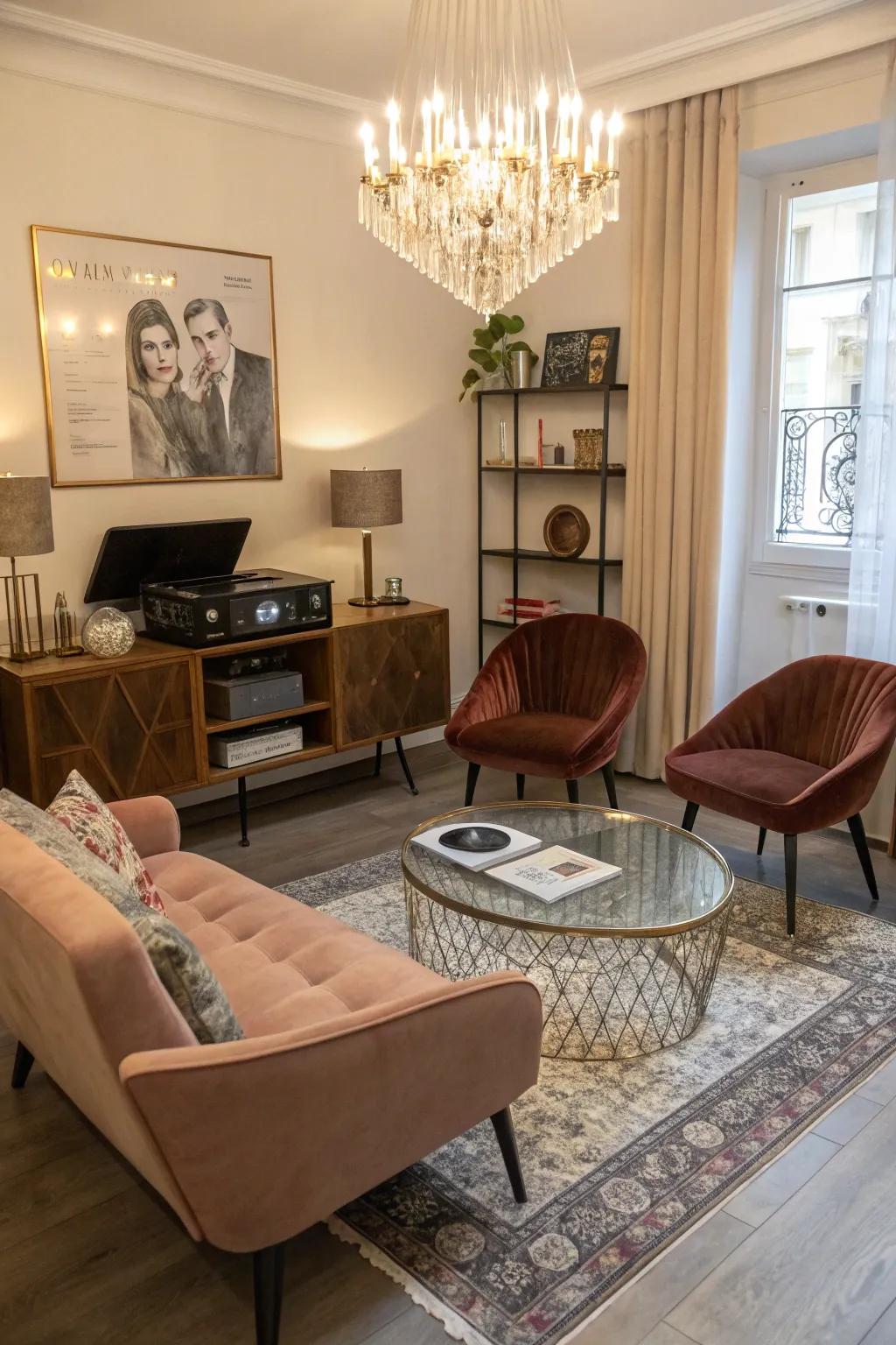 The combination of old and new creates a uniquely timeless salon style.