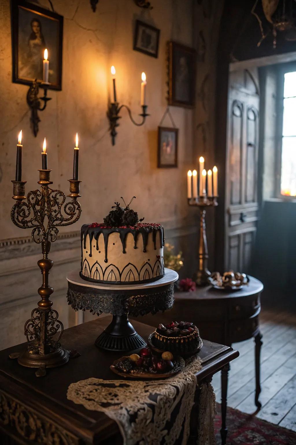 A condemned cake that is hauntingly gorgeous.