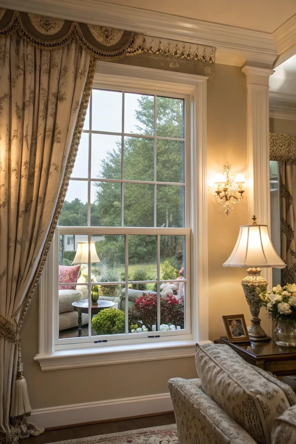 Interior climate windows enhance insulation discreetly.