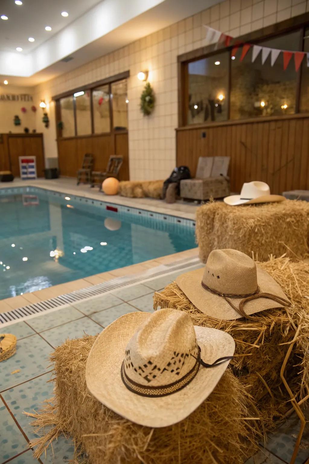 Kick up the pleasure through a hoedown with a Wild West-centred theme right by the pool.