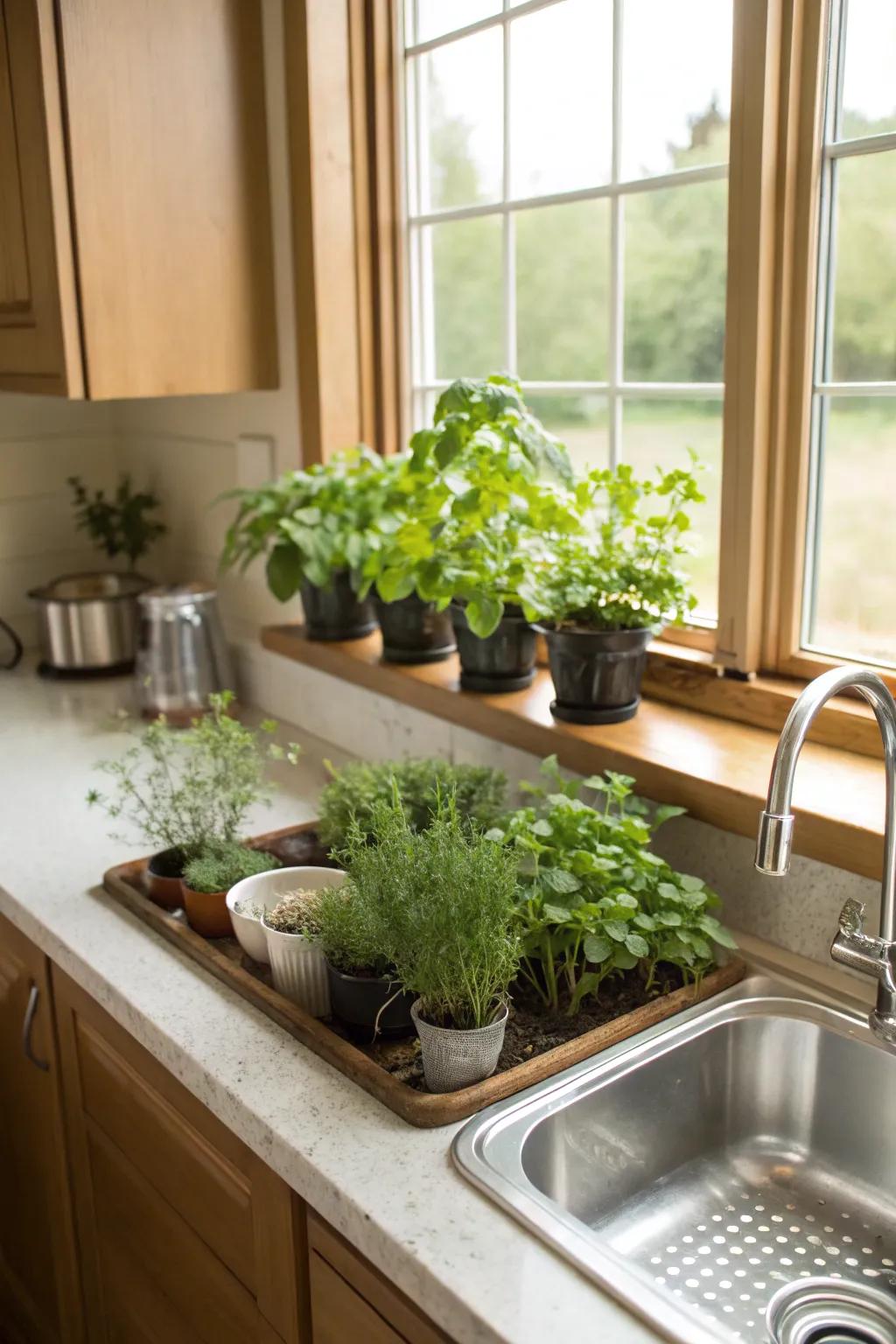 A greenery space that adds to your kitchen.
