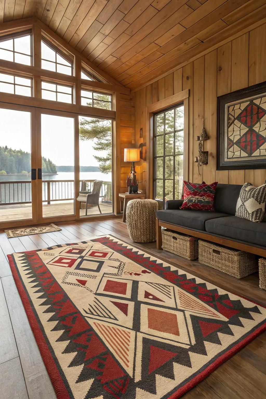 Geometric designs inject a modern visual enhancement.