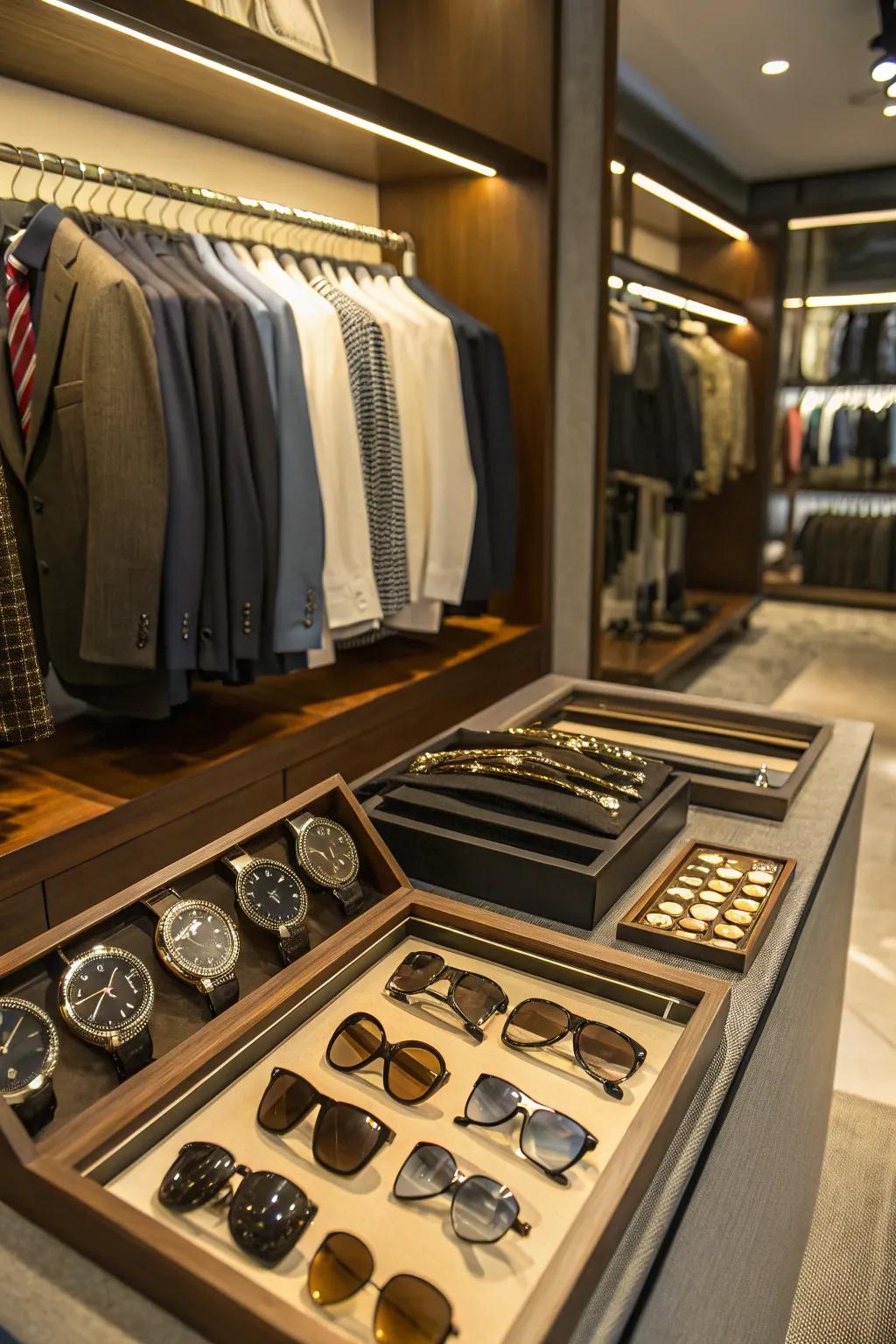 A stylish display arrange things.