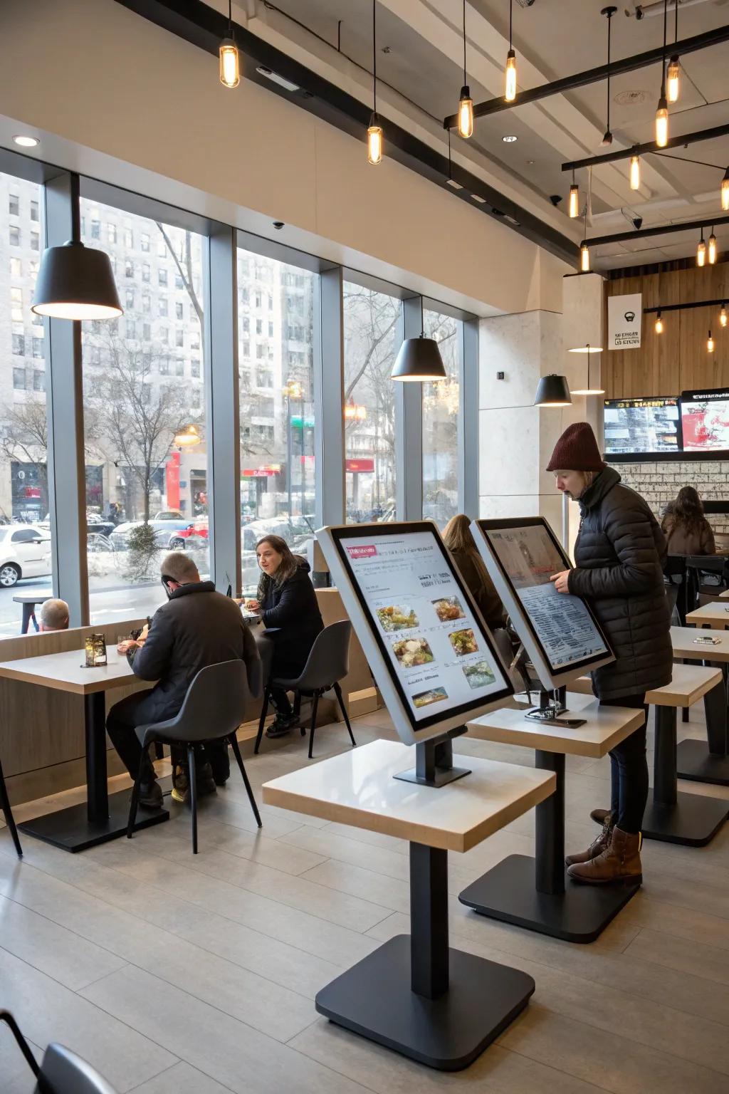 Enhance customer interaction with digital displays.