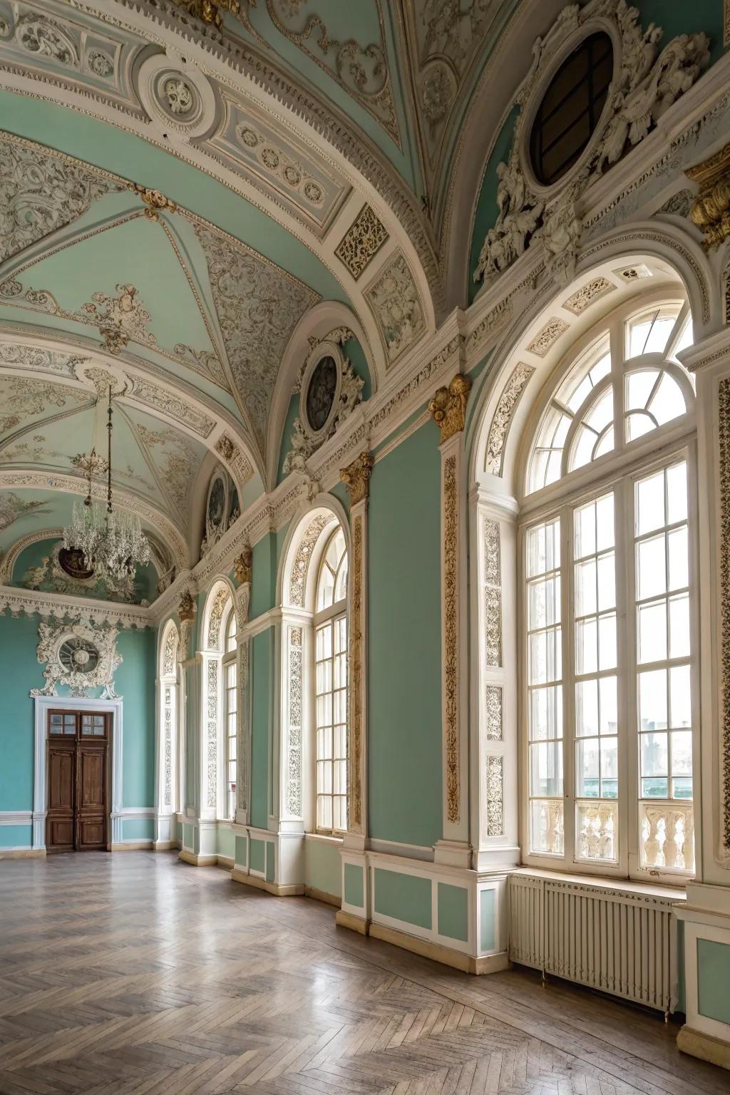 Coating emphasizes architectural features beautifully.