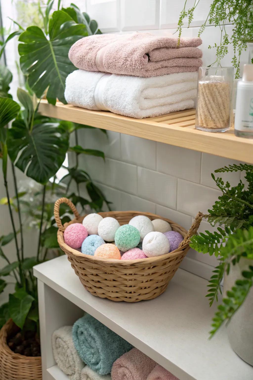 Relaxing shower treats for a spa experience at home.