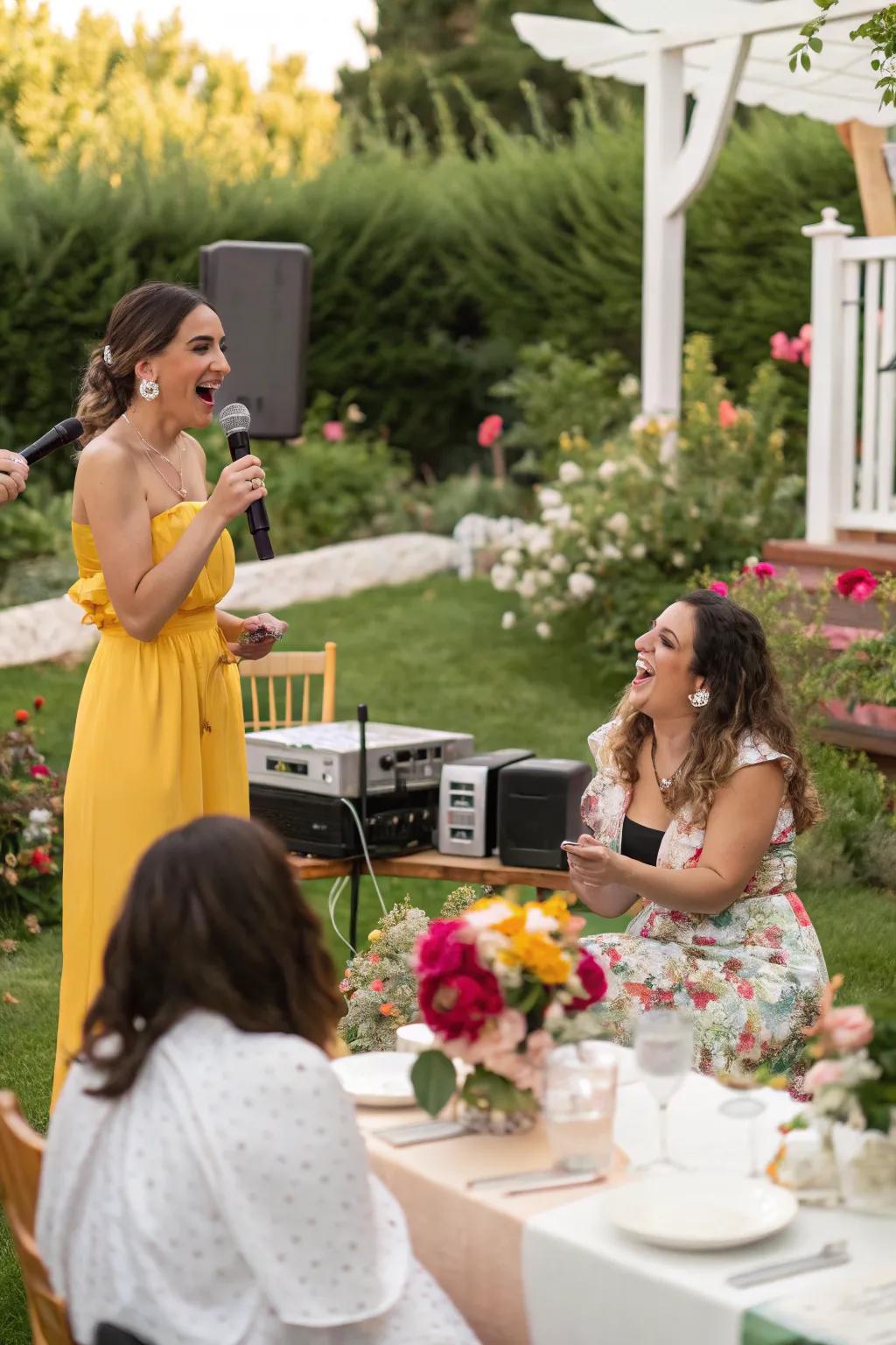 A personal playlist sets the perfect mood for the celebration.