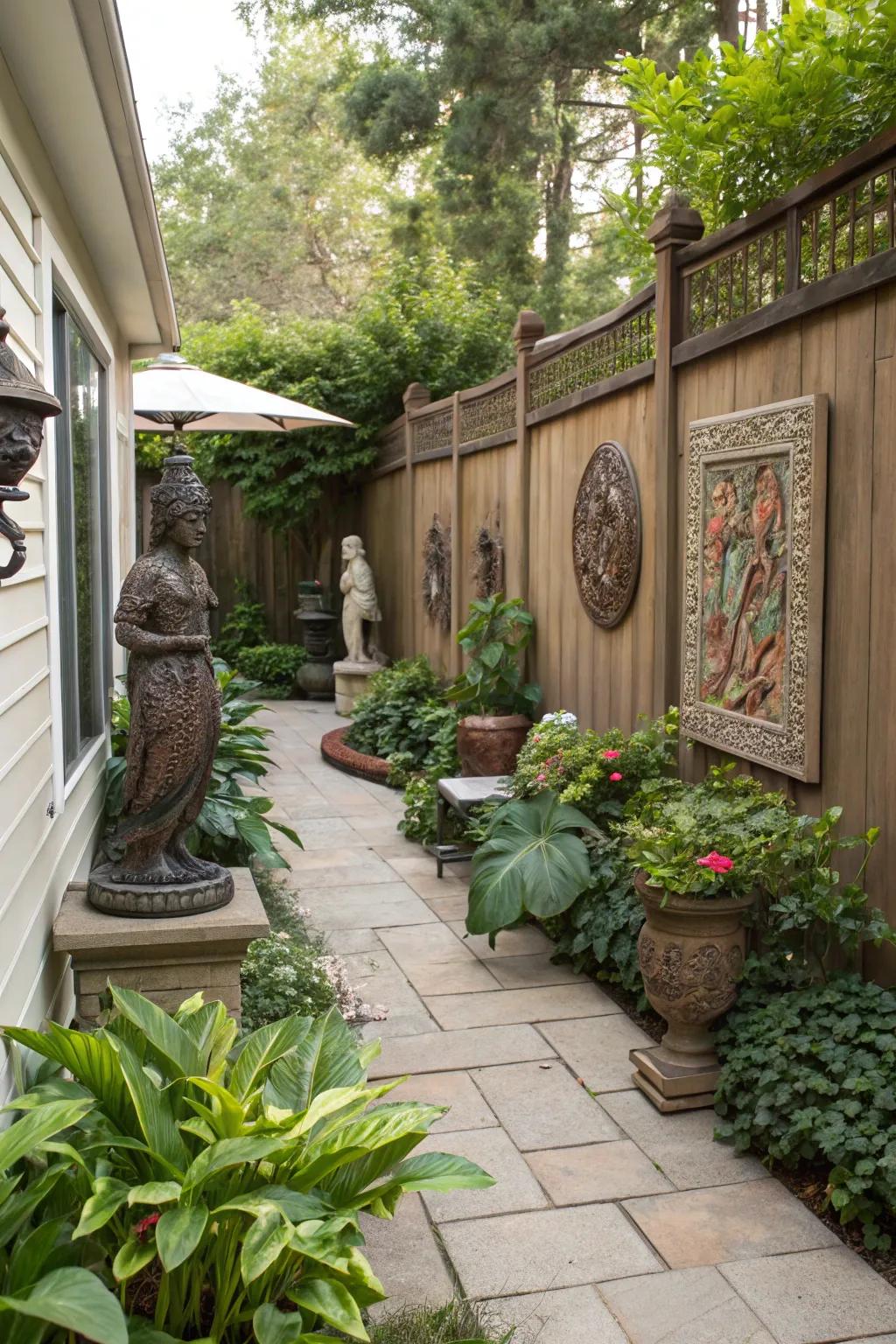 Outdoor ornaments personalize and improve your patio design.