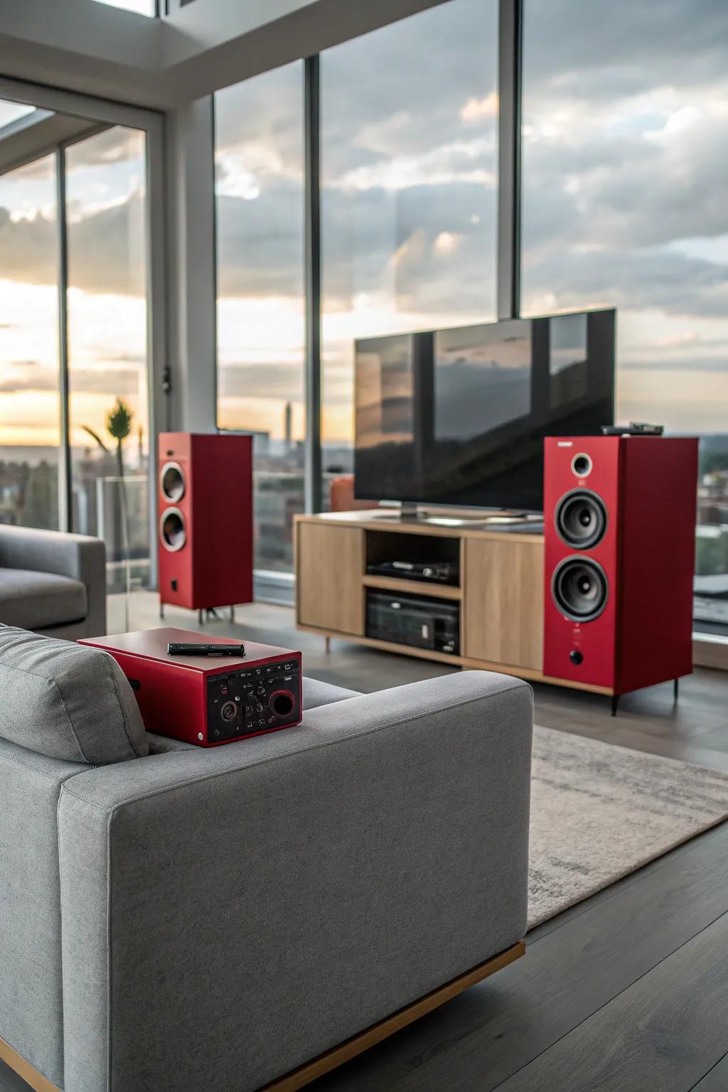 Tech elements merge seamlessly into a contemporary color scheme.
