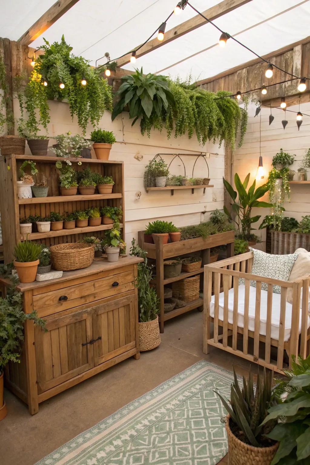 Greenery injects life and freshness to the space.