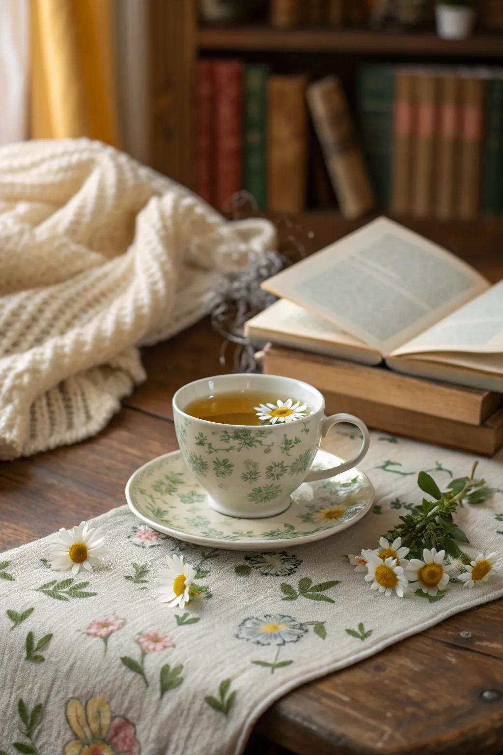 Wind down with a calming drink to complete your spa day.