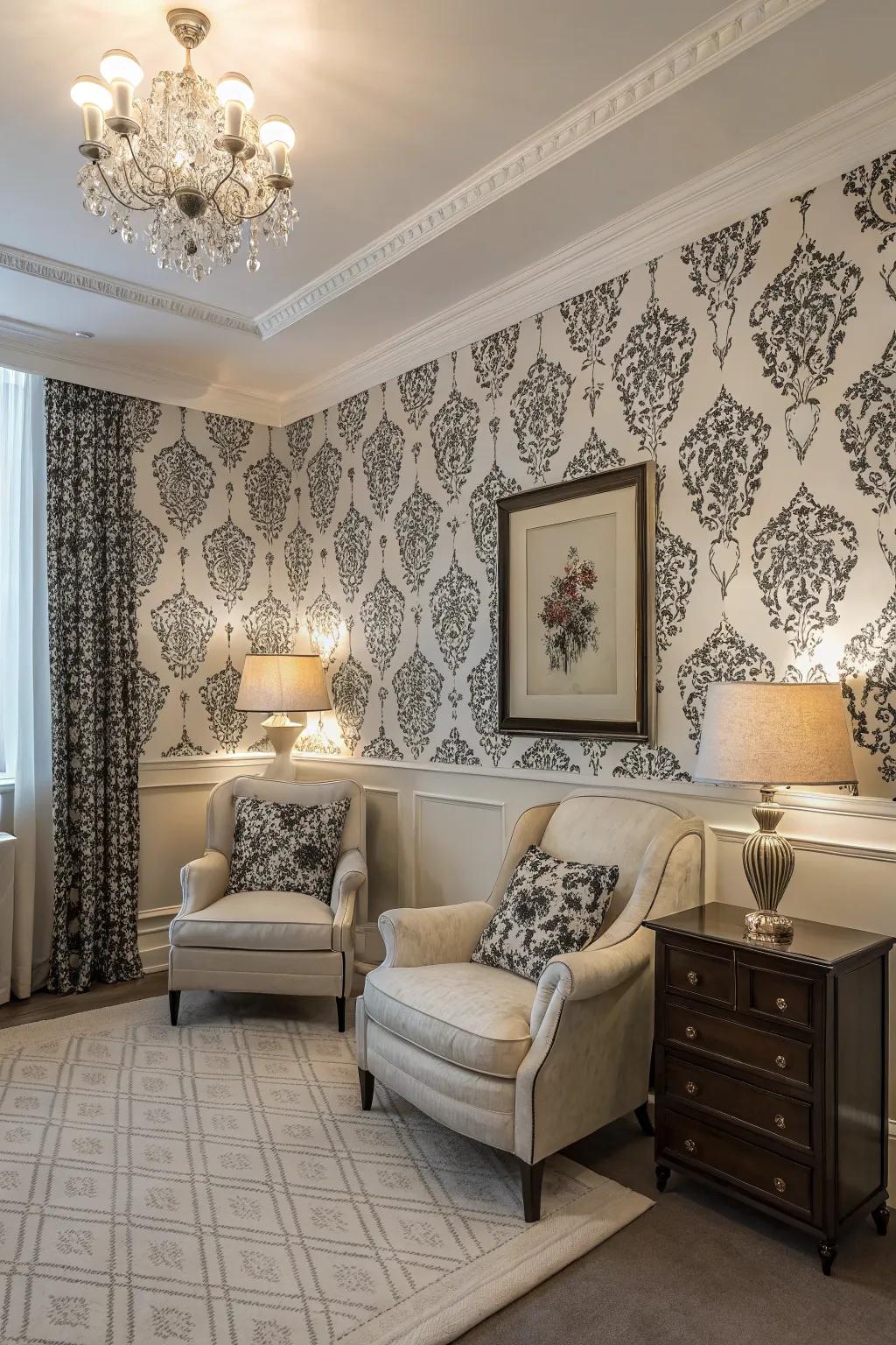 Monochrome patterns that ooze elegance.