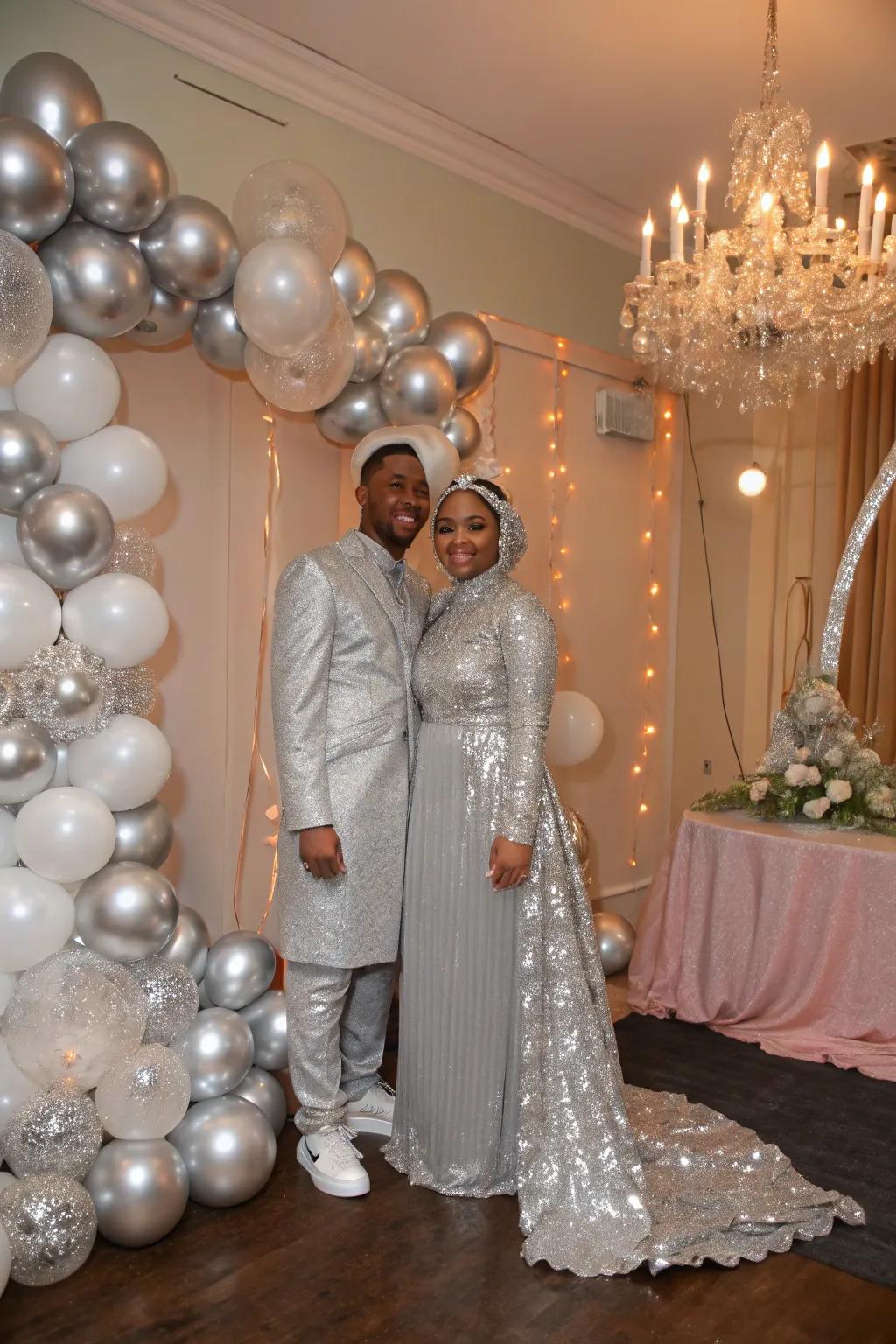 Silver sophistication to celebrate 25 years of affection.