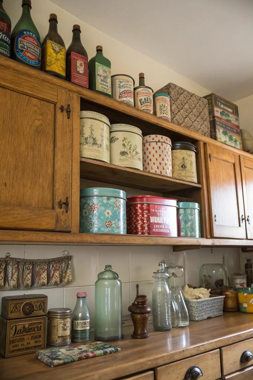 Incorporating vintage elements introduces a singular and heartwarming essence to your cooking area decoration.
