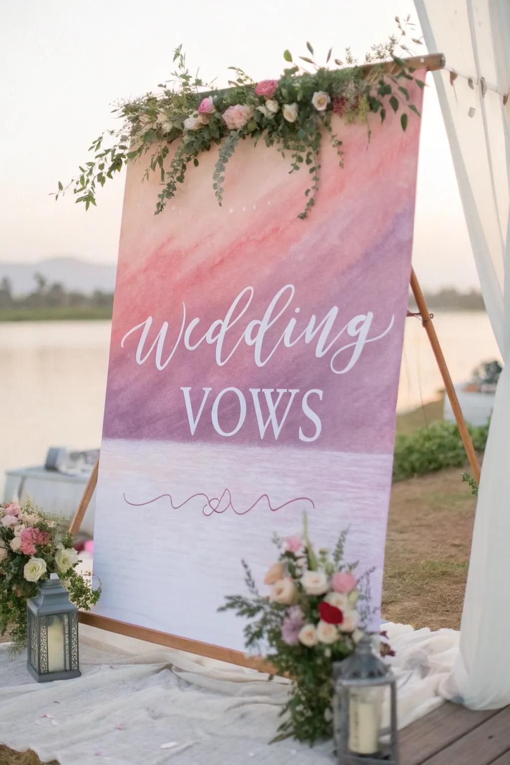 Ceremonial vows exquisitely captured on display.
