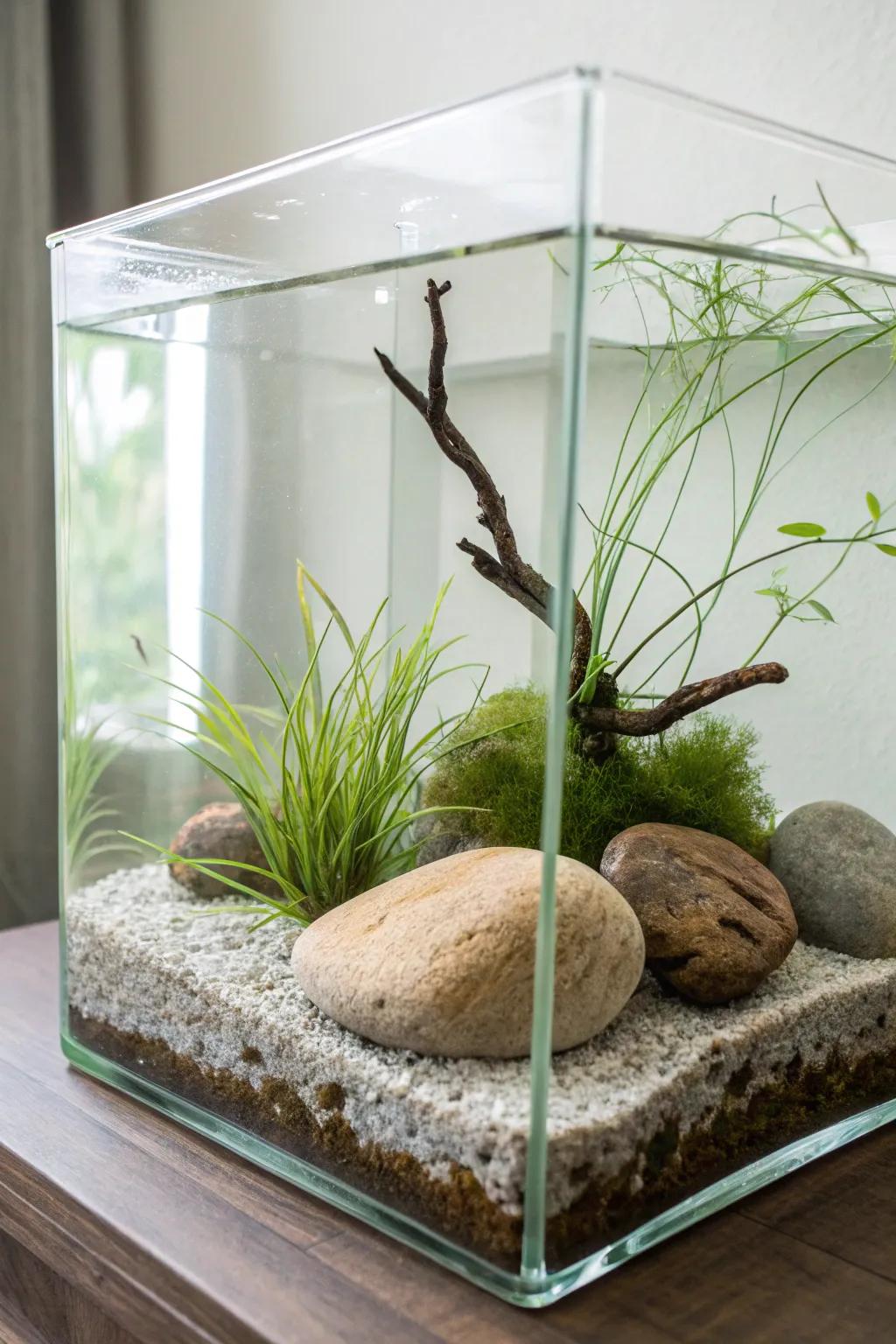 Embrace minimalist elegance by using a sleek, comforting design.