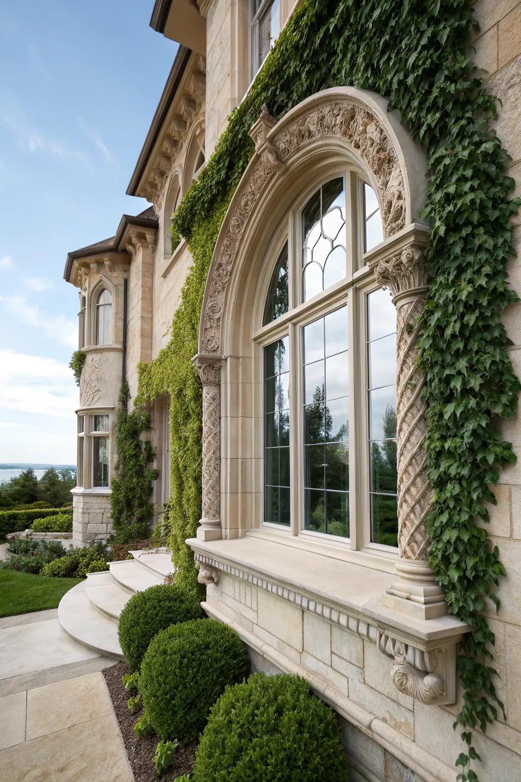 Stone dressings provide a royal and ageless charm to any home.