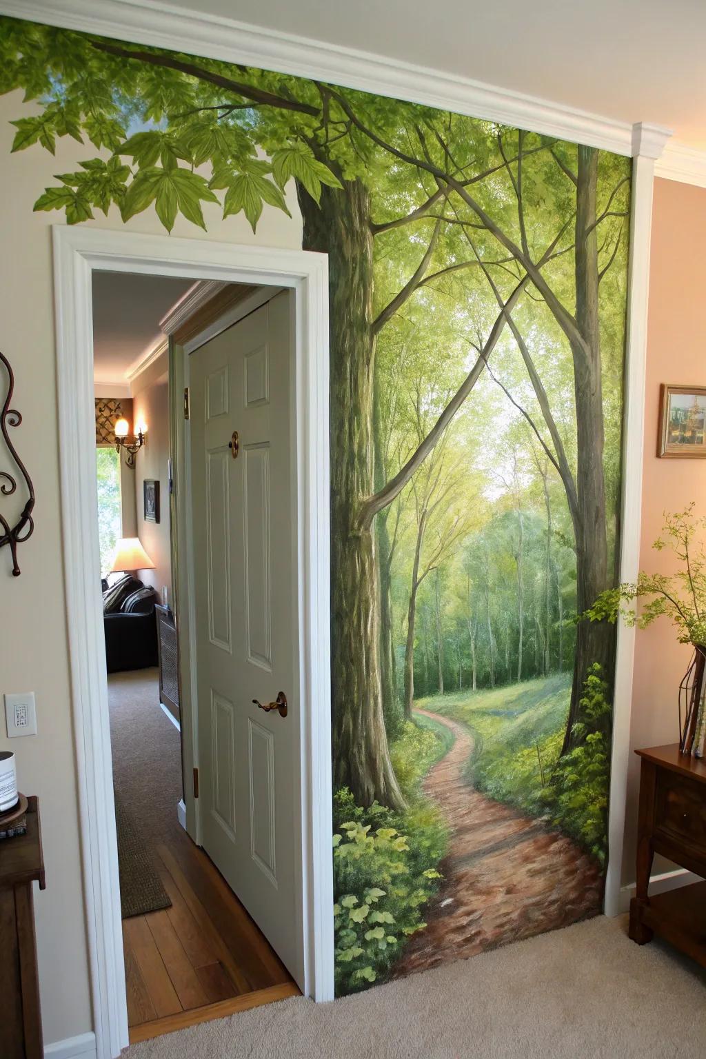 A nature-inspired door that brings the calming essence of the outdoors inside.