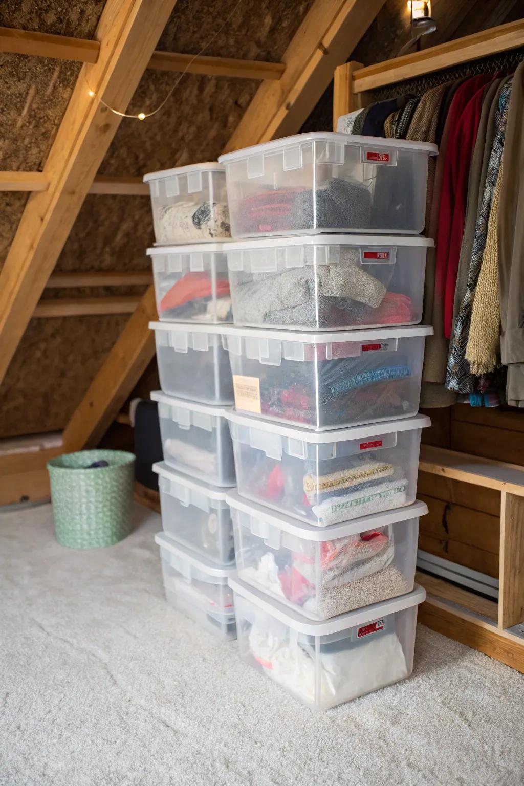 See-through containers guarantee you're always aware of what's stored.