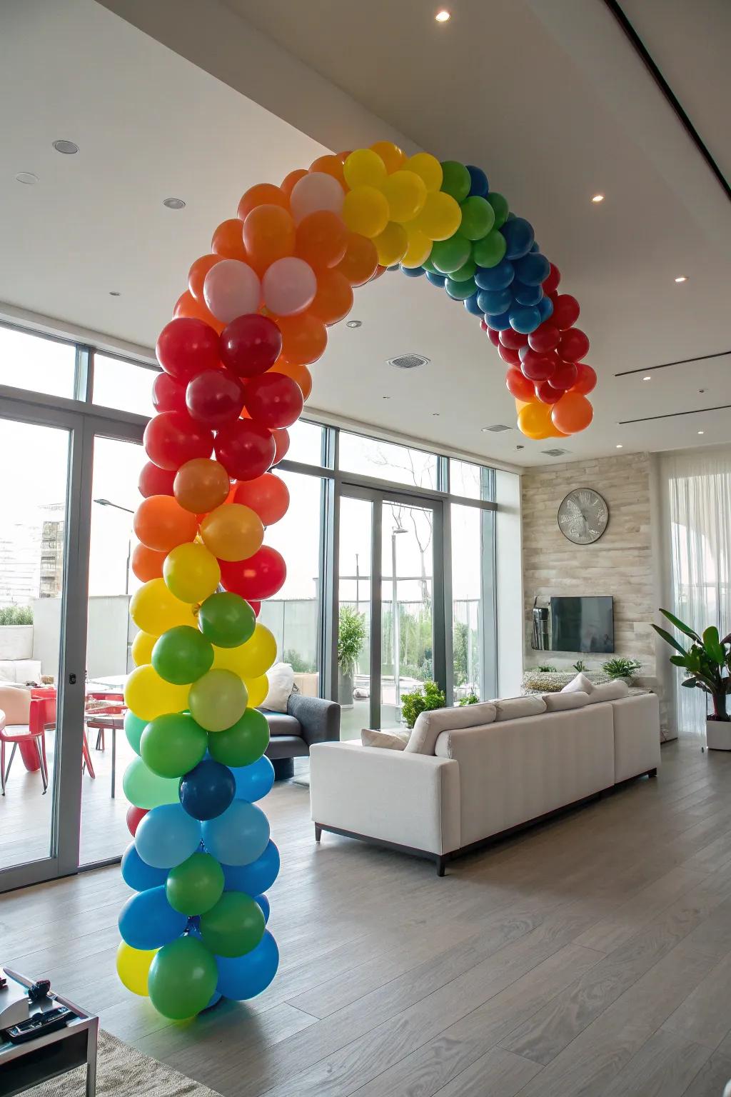 Airy balloon fun injects a burst of hue and joy into your celebration.