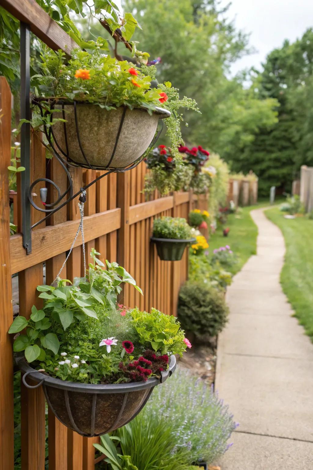 An upright garden breathes vitality into a backyard boundary.