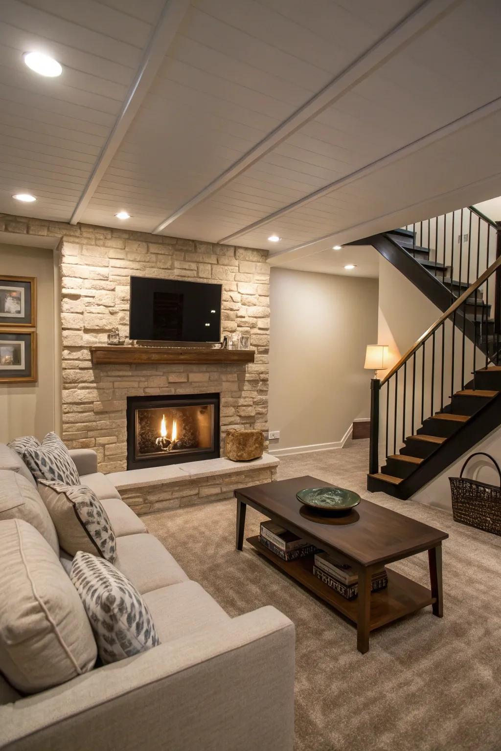 Gas fireplaces offer charm and efficiency.