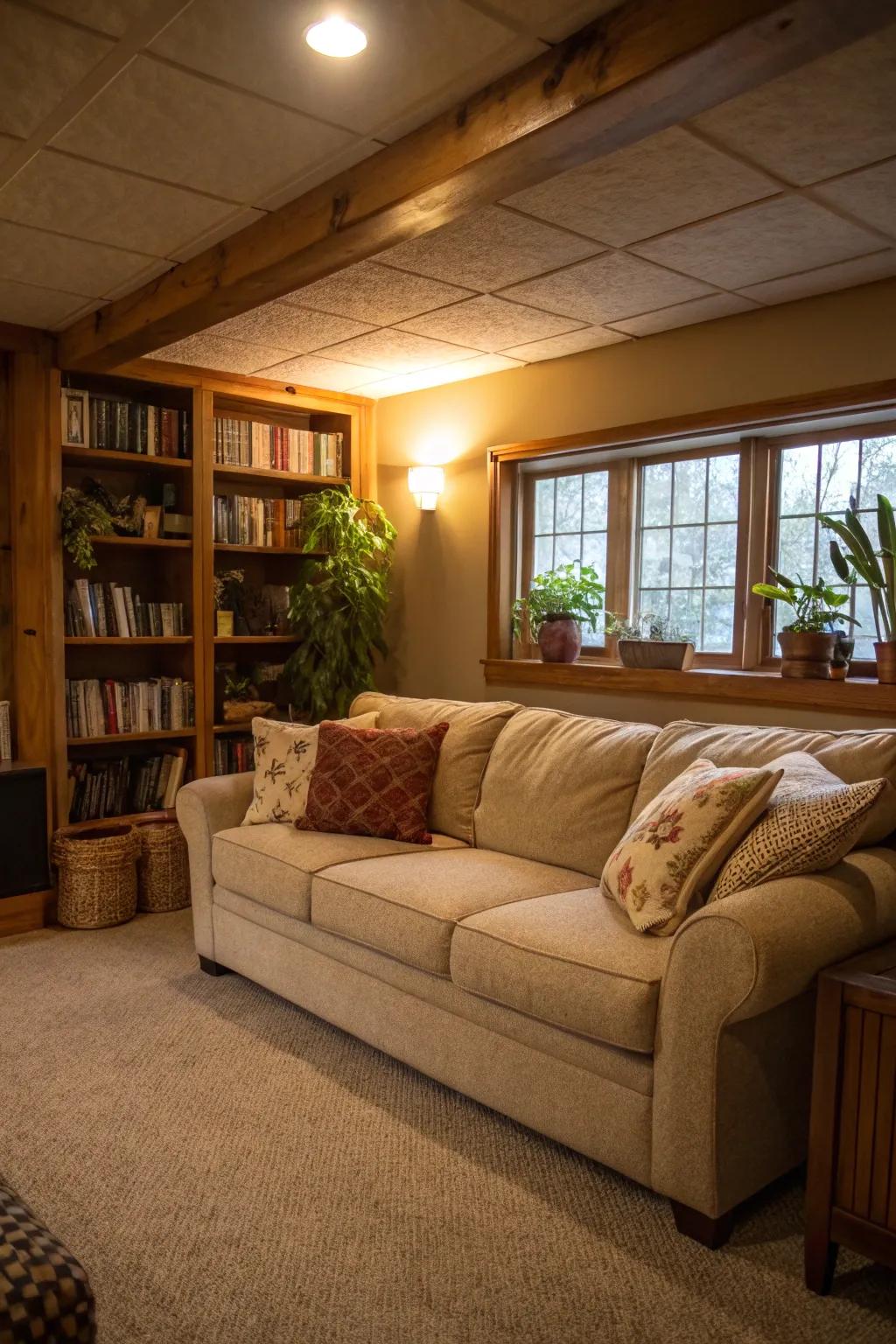 A snug nook is perfect for unwinding after a hectic day.