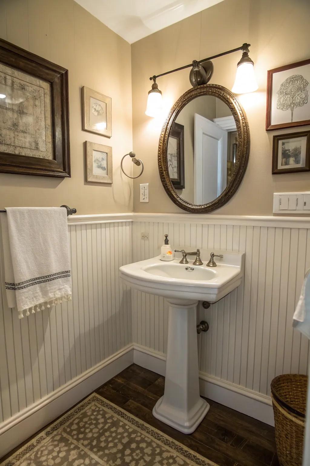 Plank panelling lower wall adds measurement and protection to your walls.