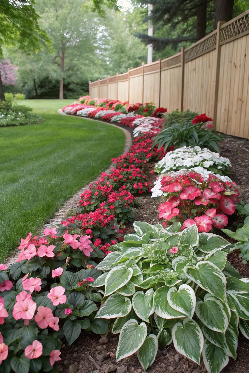 Blossomhearts and shadeflowers are great together for adding texture to your garden.