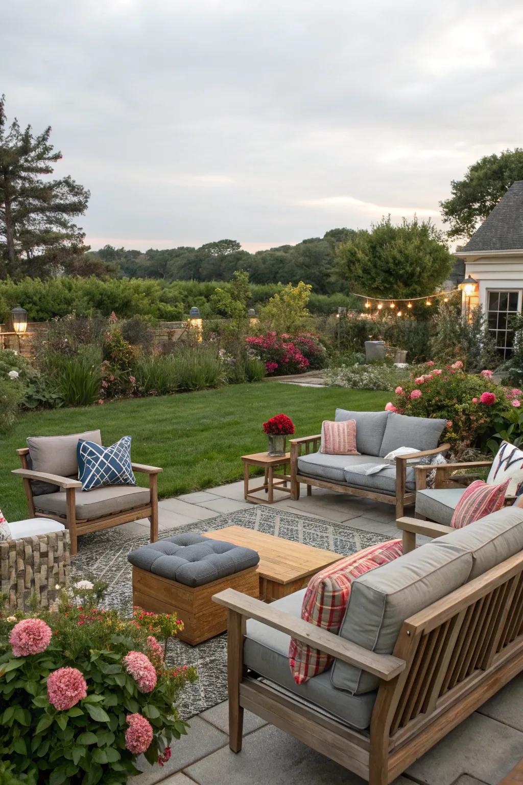 Adaptable seating layouts provide both personal and social comfort.