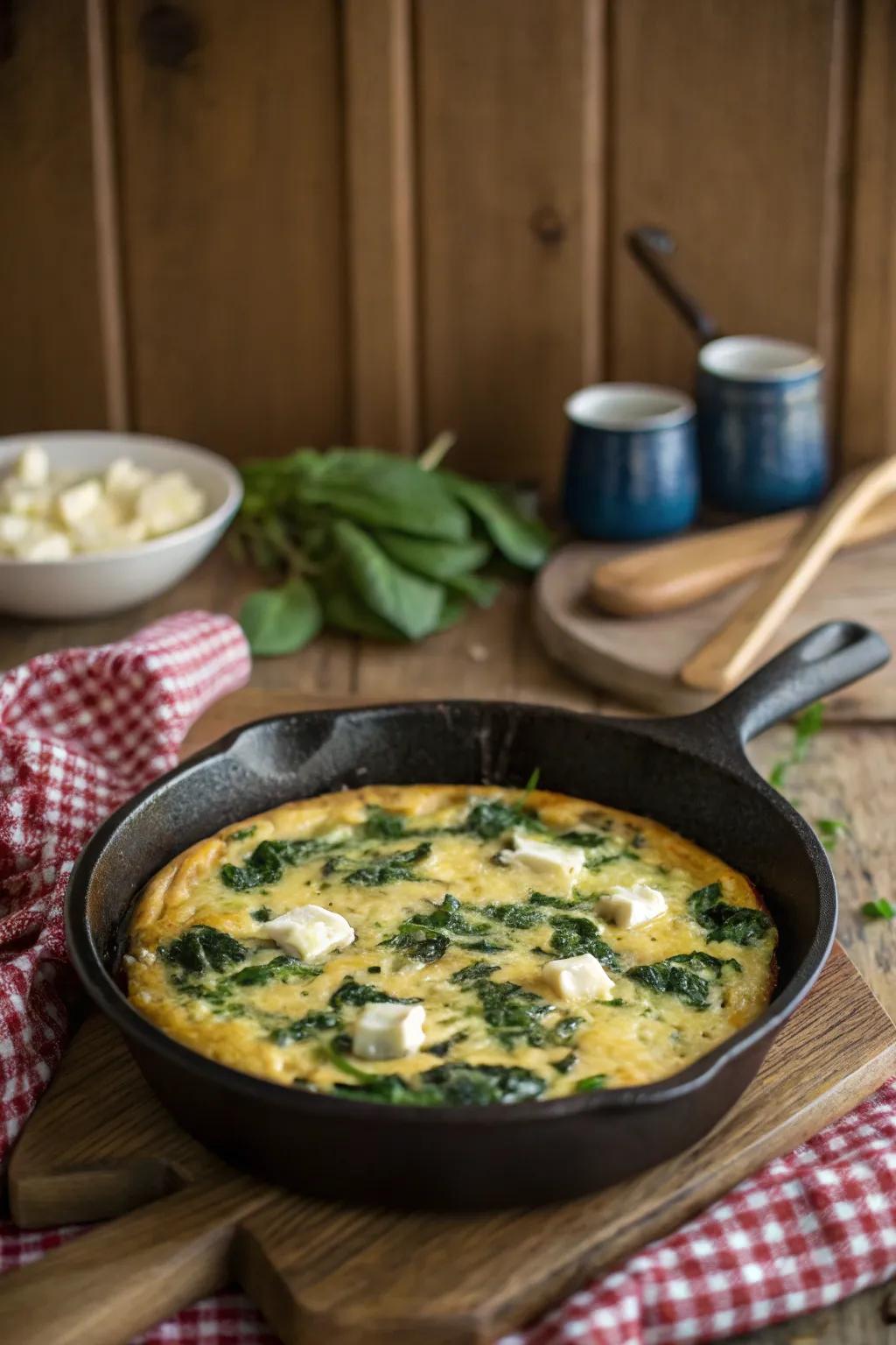 A savory frittata ready to steal the brunch spotlight.