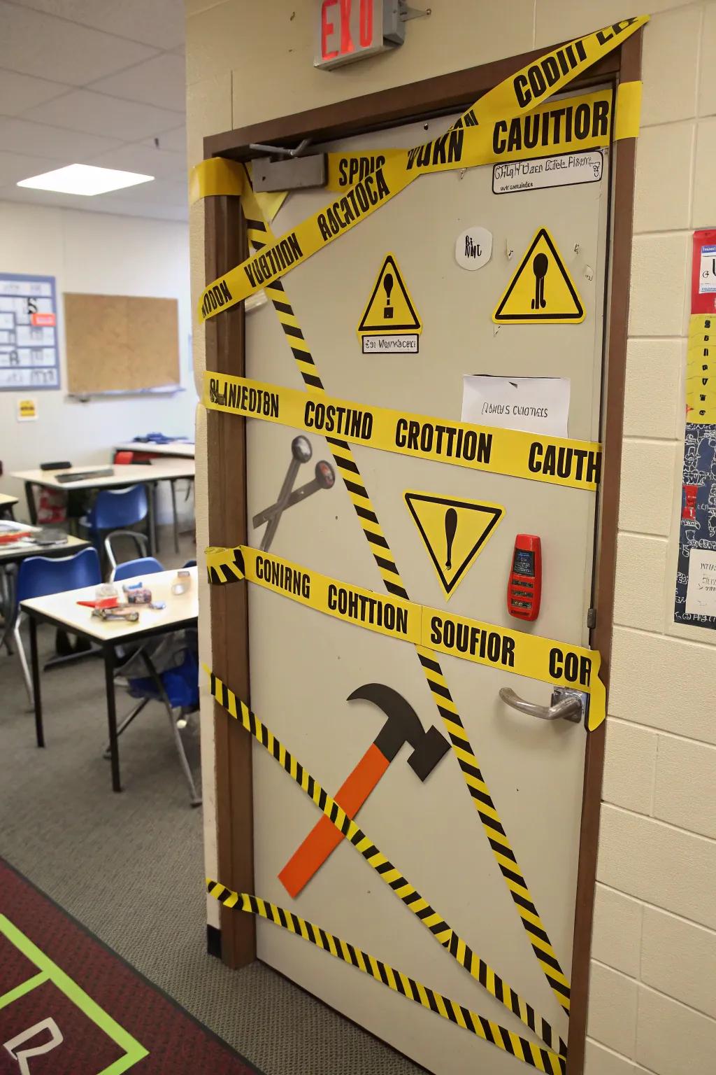 Ignite excitement for construction careers through this engaging door theme.