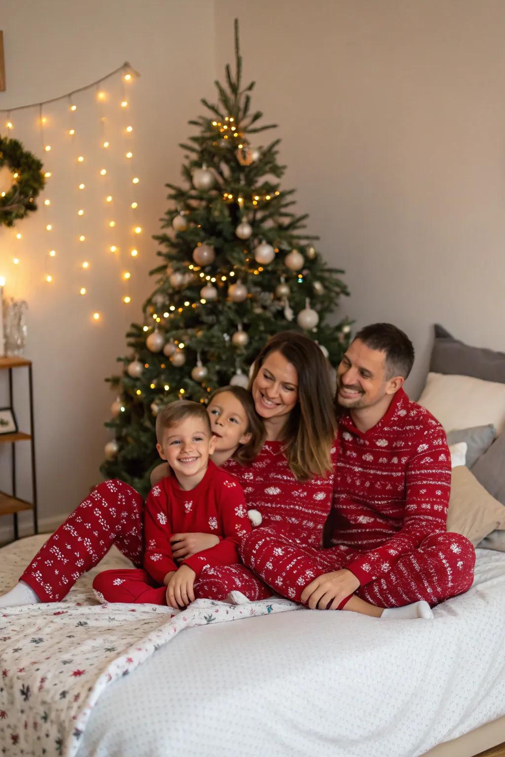 Celebrate Christmas morning united in matching pajamas.