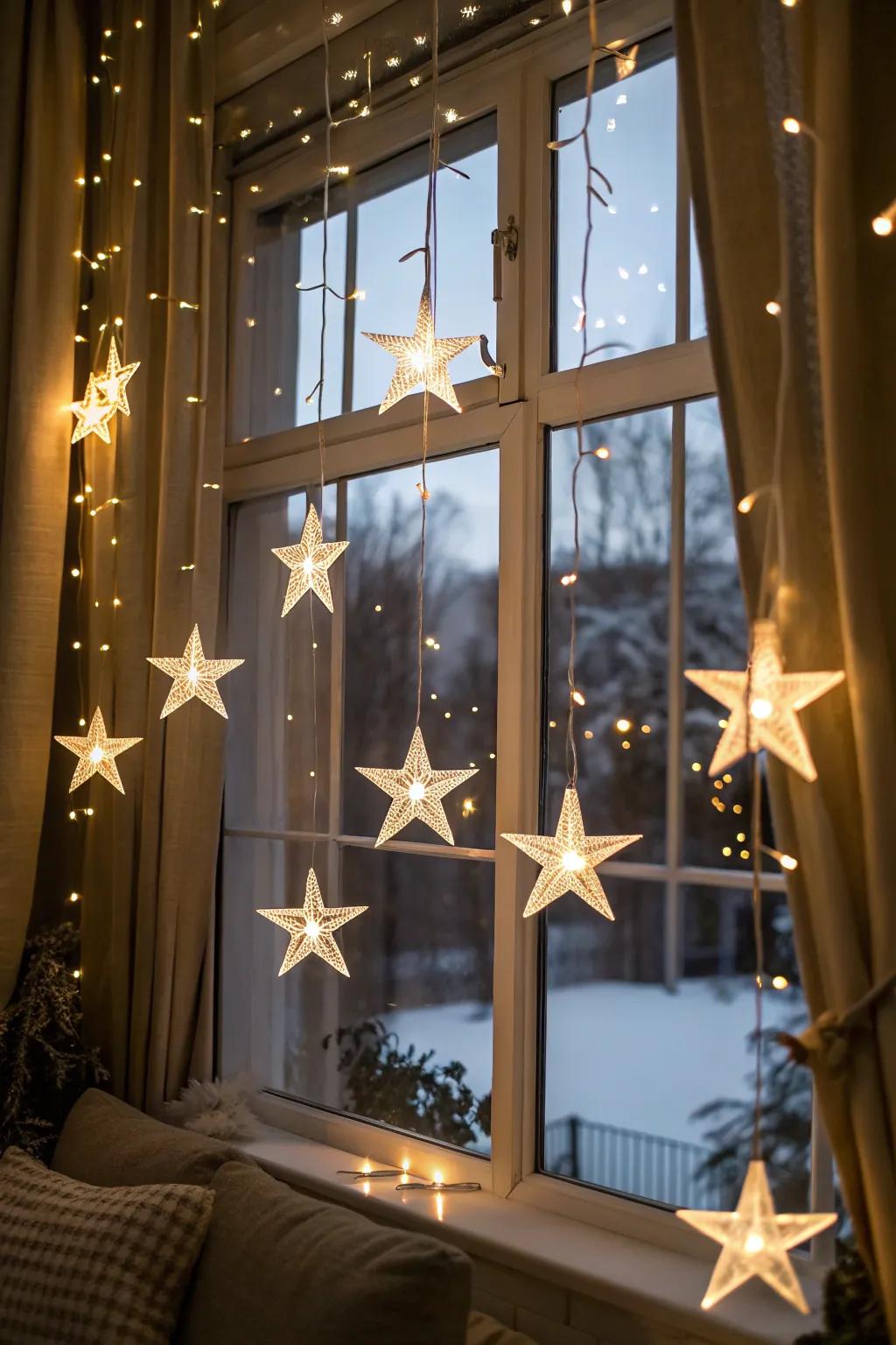 Star-shaped lights infuse your home with the enchantment of the nighttime sky.