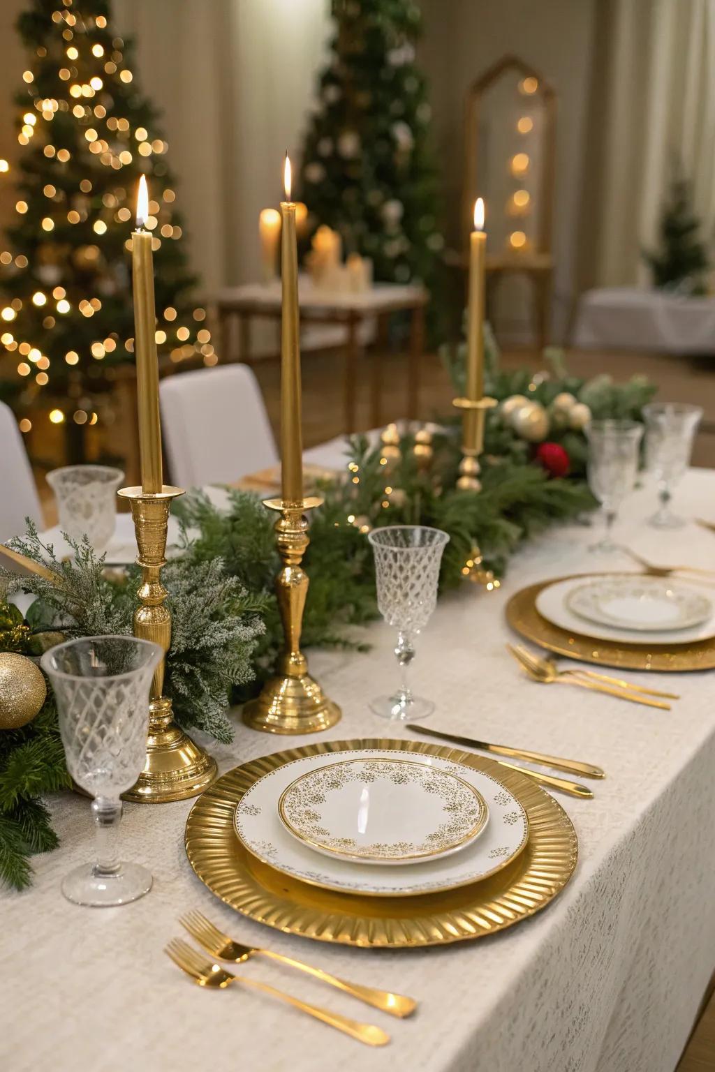 Alluring gold accents infuse a touch of extravagance.