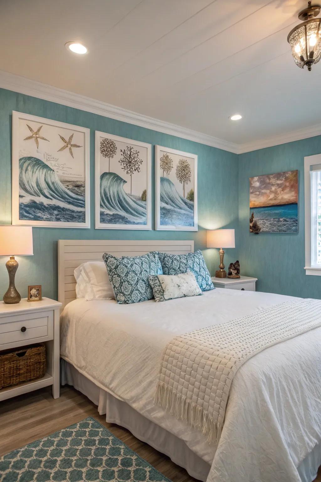 Plunge into the depth of deep sea blue for an impressive focal point.