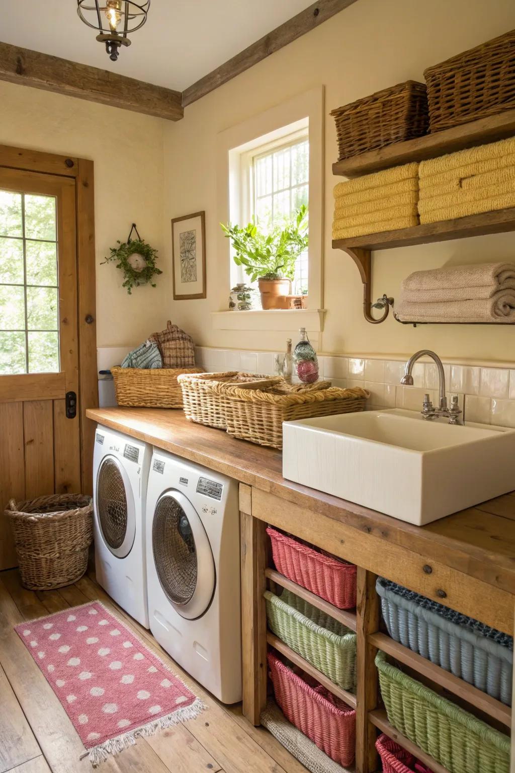 Timber worktops offer a welcoming, snug space for productivity.
