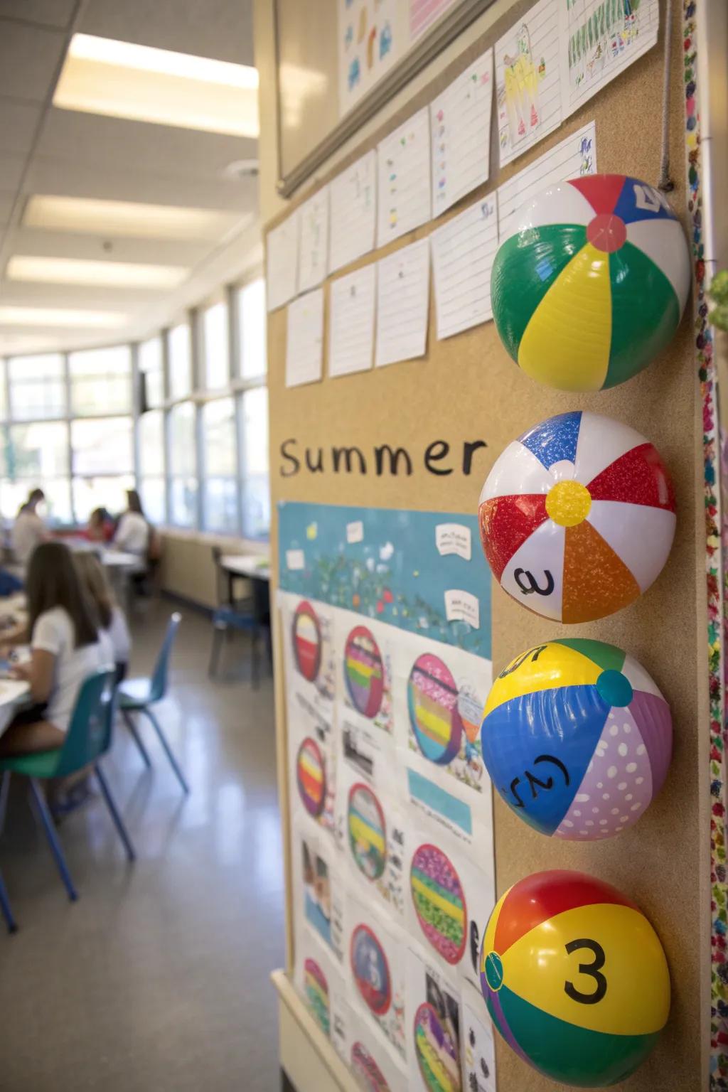 An inflatable sphere extravaganza bringing summer joy to the classroom.