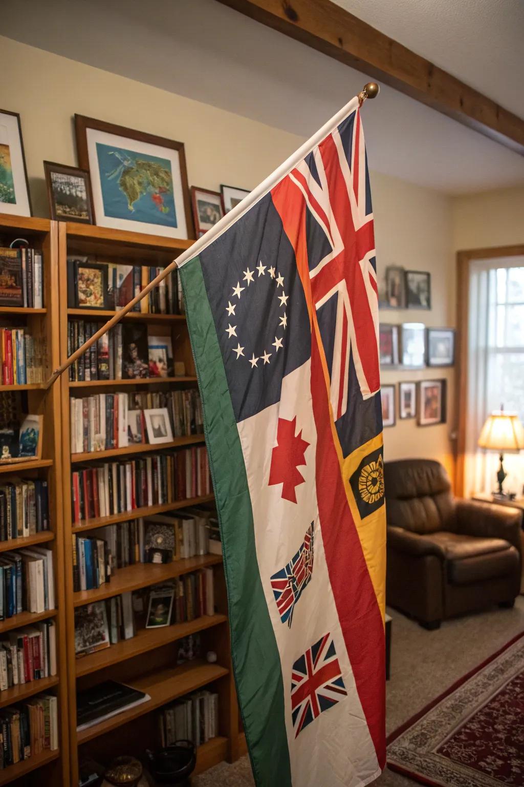 Cherish your ancestry with an ethnically-inspired pennant in your personal space.