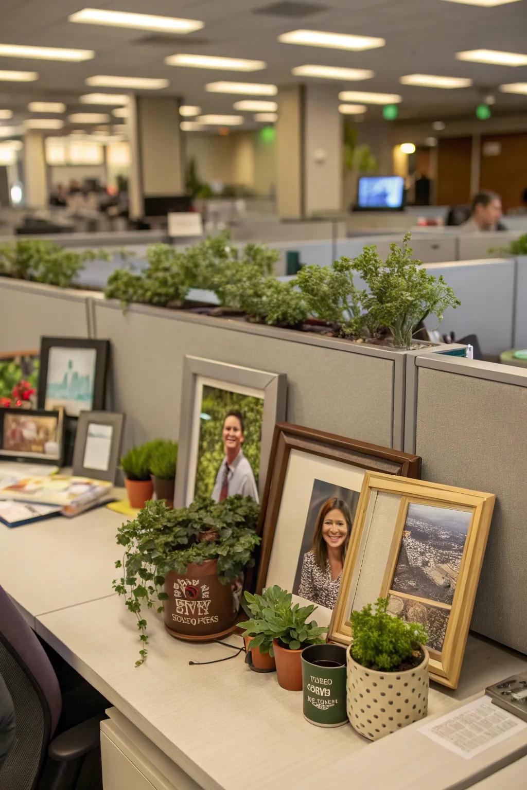 Bring warmth and personality to your workspace with decor.