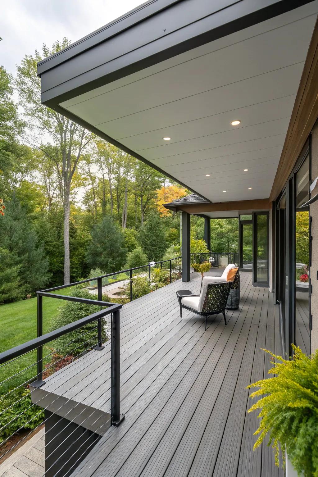 Composite fascia offers a polished, easy-care finish.