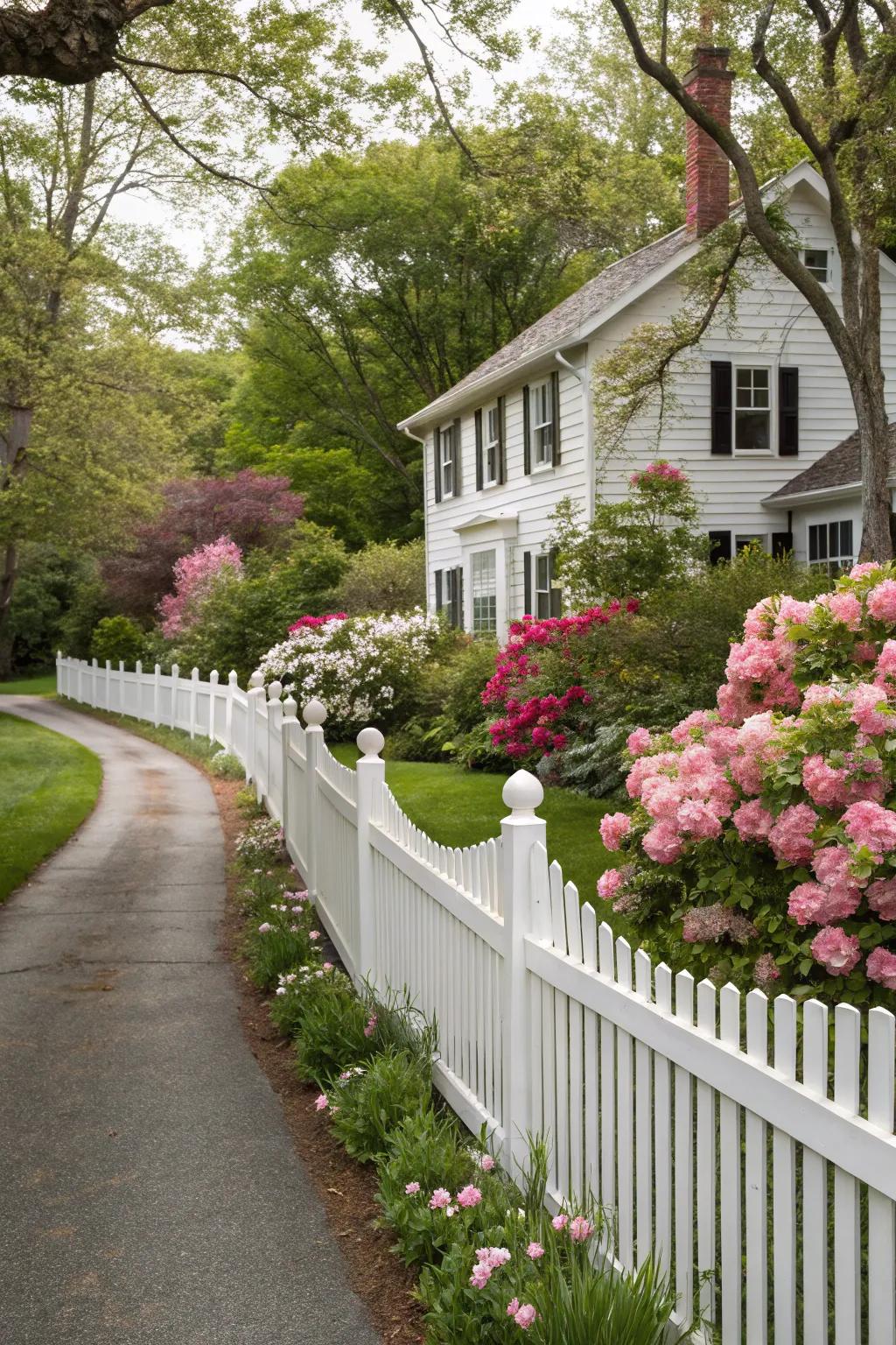 The classic appeal of a white picket fence never goes out of style.