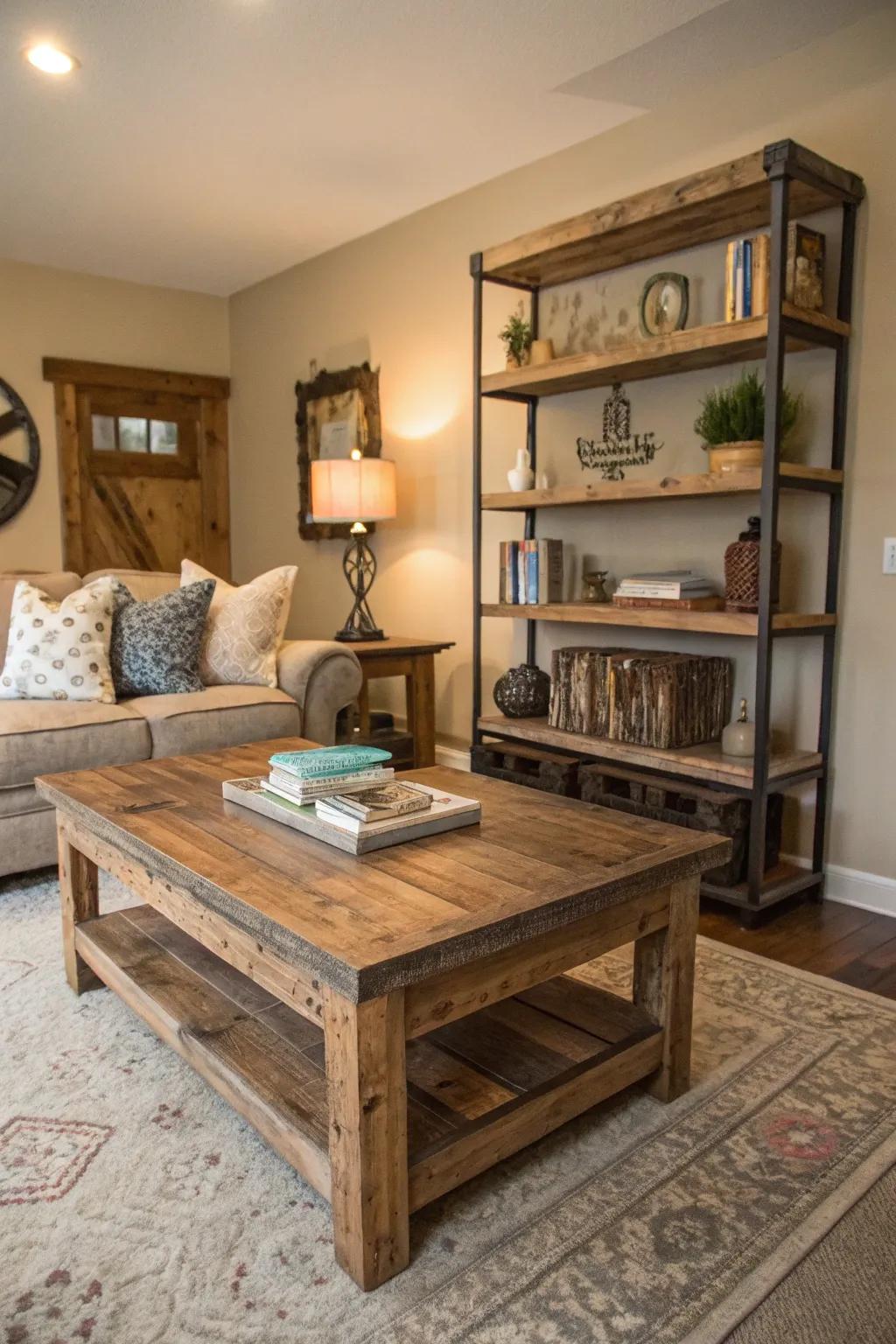 Natural wood accents delivering rustic elegance to the space.