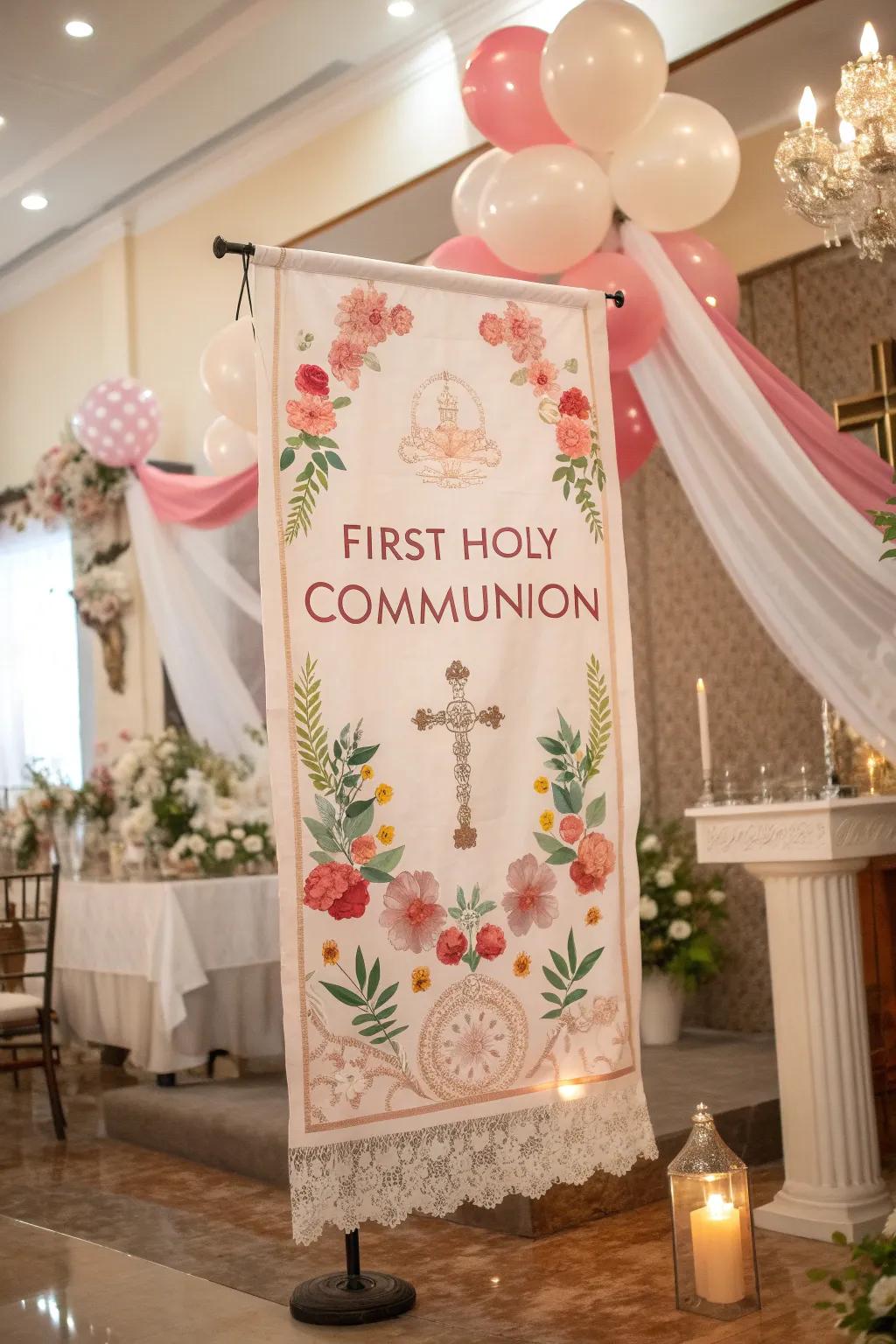 An attractive bespoke pennant contributes a heartwarming note to any celebration.