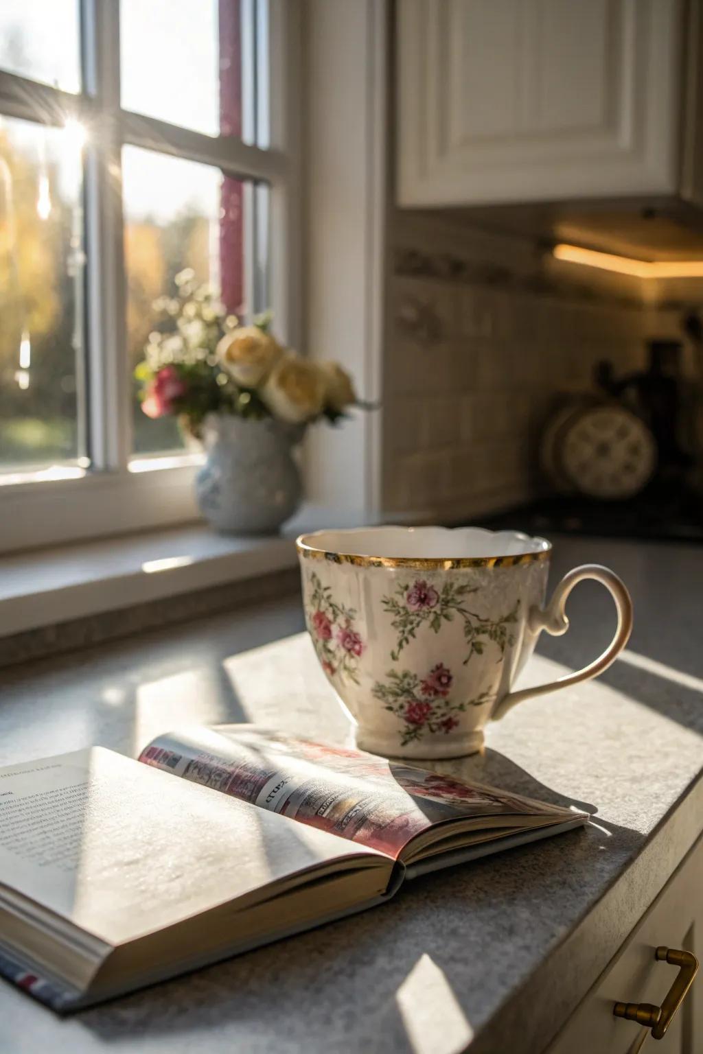 Vintage-inspired flower patterns blend with modern cup designs for lasting elegance.