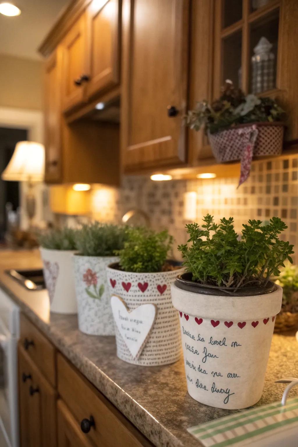 Tailor your pots with meaningful messages for a daily spark of inspiration.