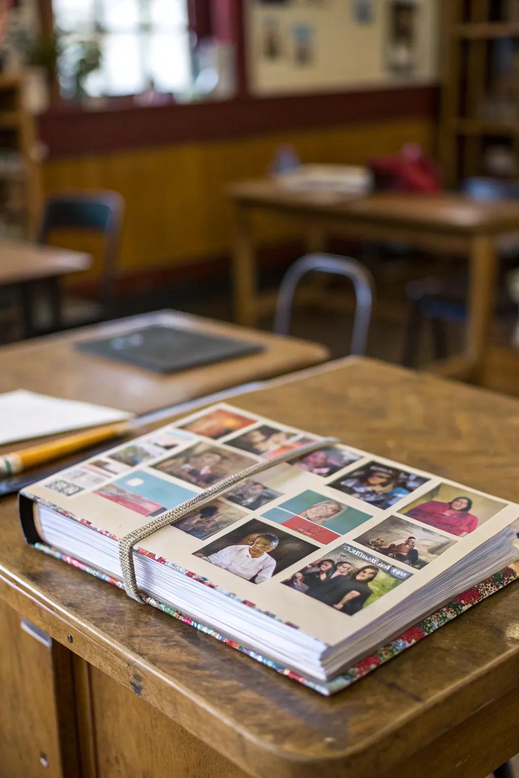 Keep your dearest people close with a folder decorated with cherished photos.
