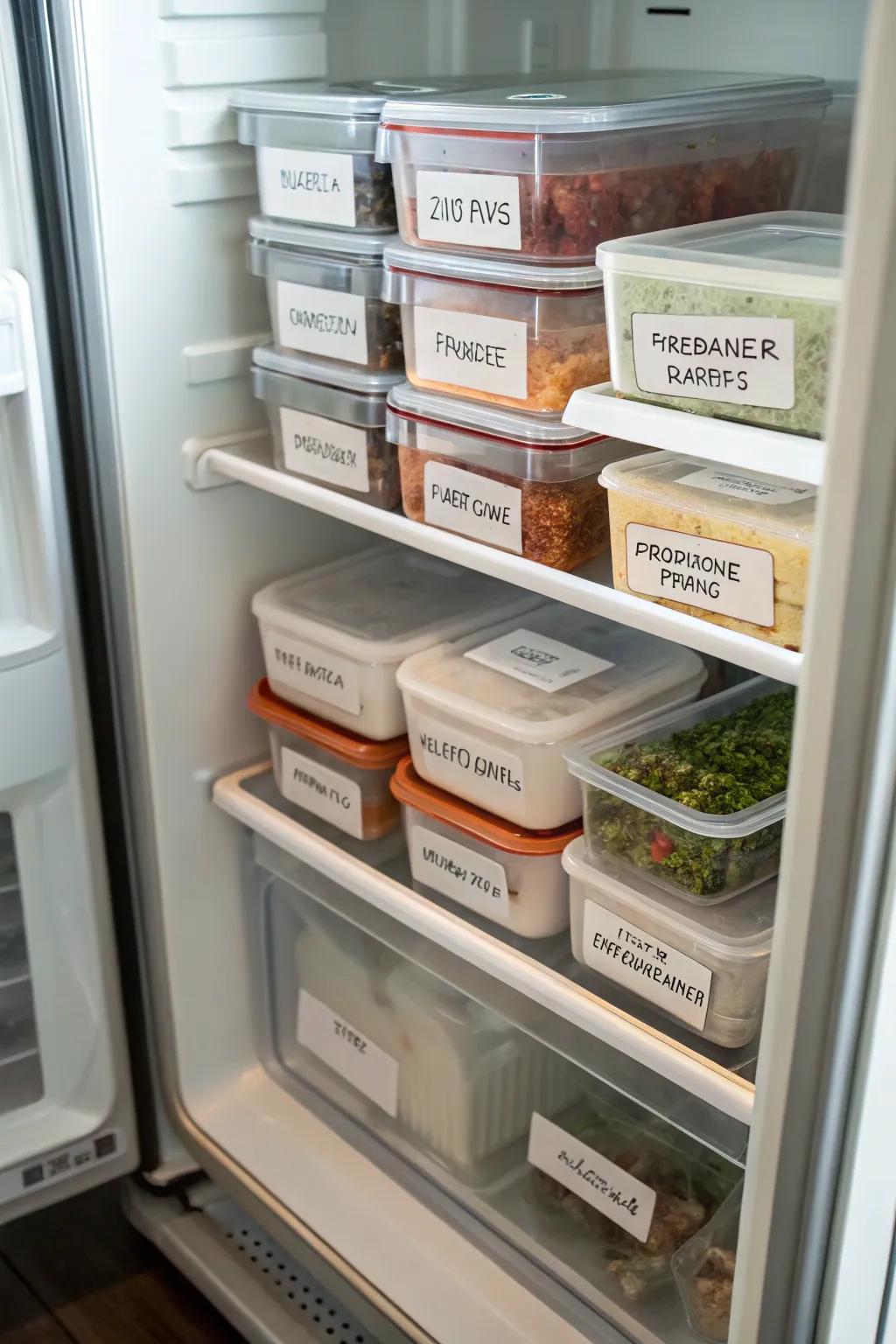 Labels simplify the process of locating items in your freezer.