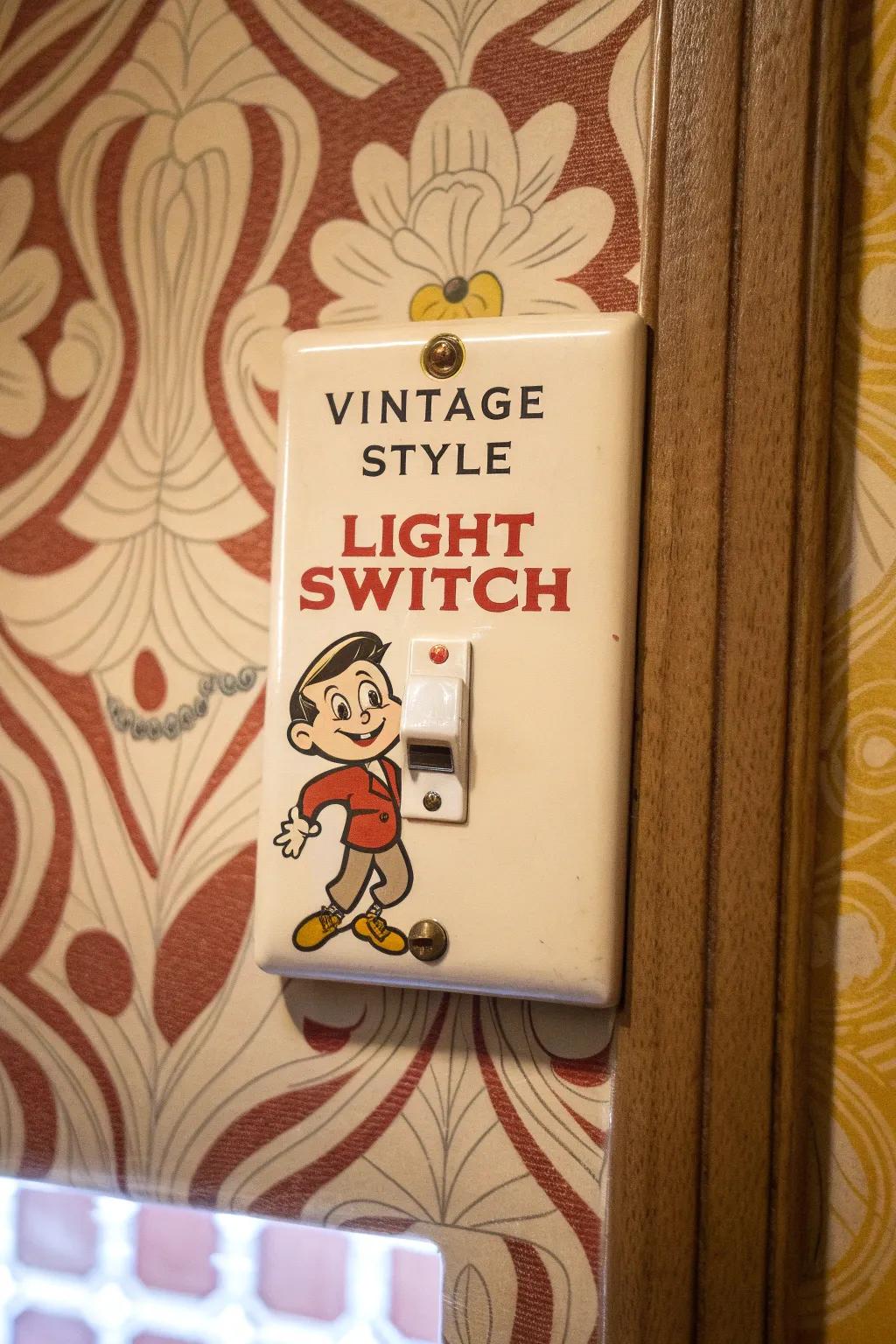 A delightful old-school animated panel injects a vintage vibe into your decor.