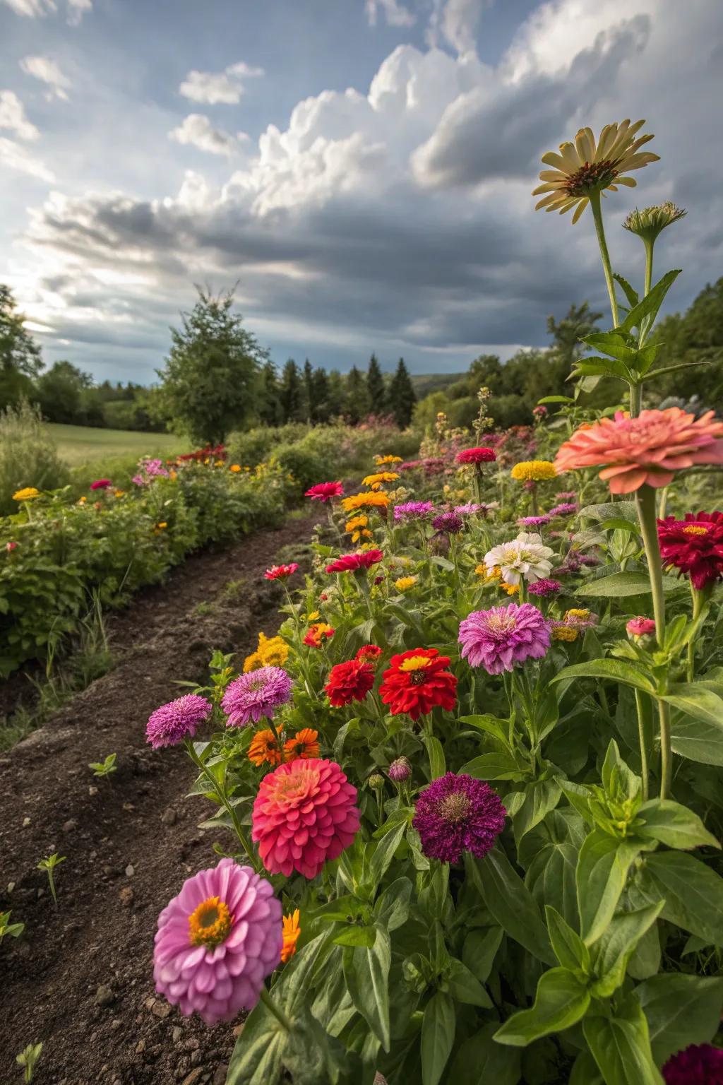 Seed-grown flora imparts brilliant shades to any garden environment.